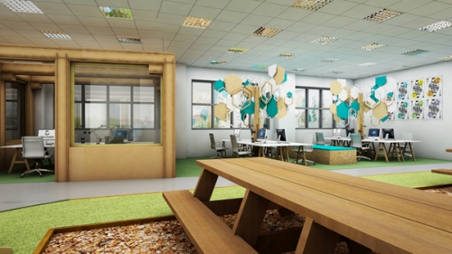 Duke Studios Leeds Cardboard Office